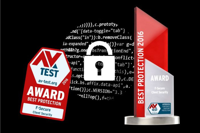 F-Secure po raz piąty z nagrodą „Best Protection” - przyznawaną przez niezależny instytut AV-TEST za rok 2016.