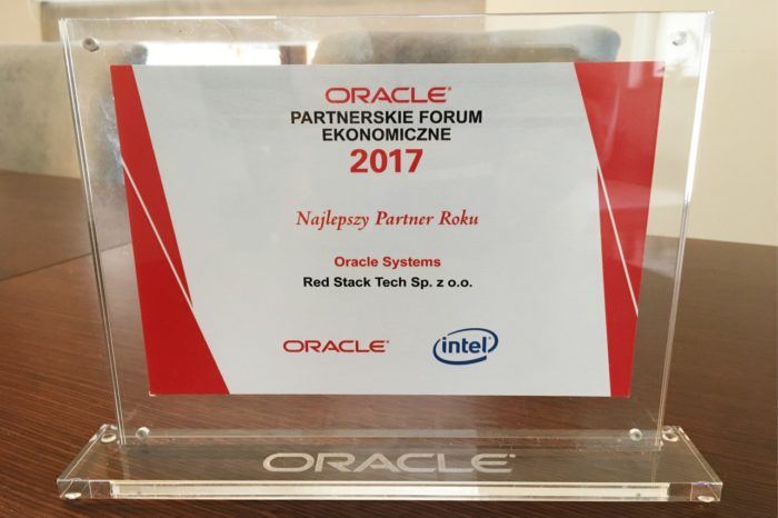 Red Stack Tech otrzymała od Oracle Polska wyróżnienie „Najlepszy Partner Roku” w kategorii Oracle Systems.