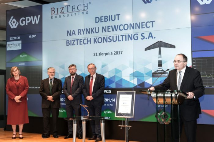 Na parkiecie rynku NewConnect zadebiutowała spółka BizTech Konsulting S.A. jako 10 spółka w sektorze Systemy Informatyczne.