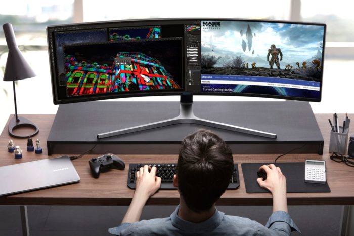 Samsung C49HG90 monitor do zadań specjalnych - pierwszy na świecie zakrzywiony wyświetlacz QLED o przekątnej 49 cali i proporcjach 32:9.