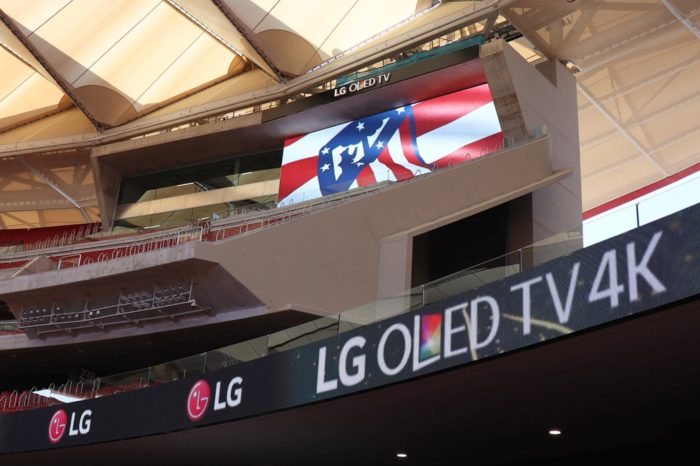 LG zadbało o komunikację, wdrażając najnowocześniejsze ekrany na zupełnie nowym Estadio Wanda Metropolitano, klubu piłkarskiego Atlético de Madrid.