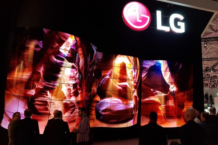 LG podczas targów ISE 2018 w Amsterdamie, zaprezentował innowacje B2B obejmujące między innymi przezroczyste, elastyczne panele OLED oraz ściany wideo.