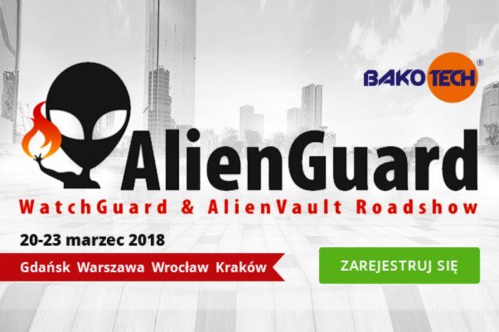 Bakotech zaprasza na kolejną edycję cyklu szkoleń z zakresu bezpieczeństwa sieci: AlienGuard Roadshow 2018.