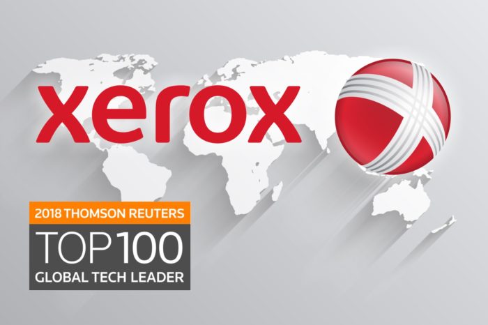 Xerox z tytułem Top 100 Global Technology Leader - Thomson Reuters docenił firmę za wkład w dziedzinie innowacji, zasobów ludzkich, społecznej odpowiedzialności i wpływu na środowisko.