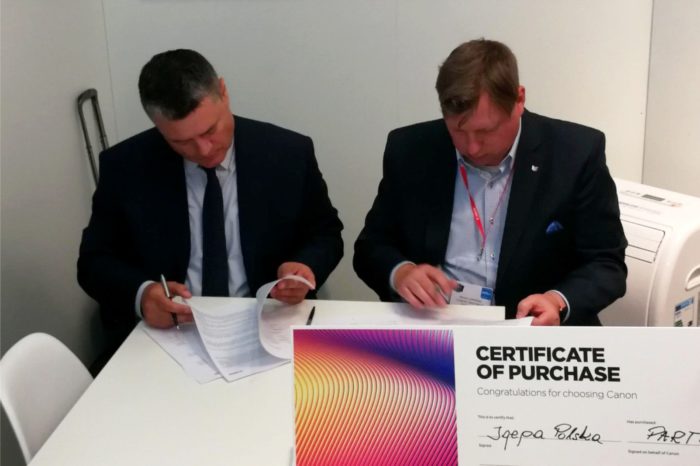 Canon podpisał umowę partnerską z nowym dystrybutorem – Igepa Polska – w zakresie urządzeń Océ Colorado 1640 z technologią UVgel.