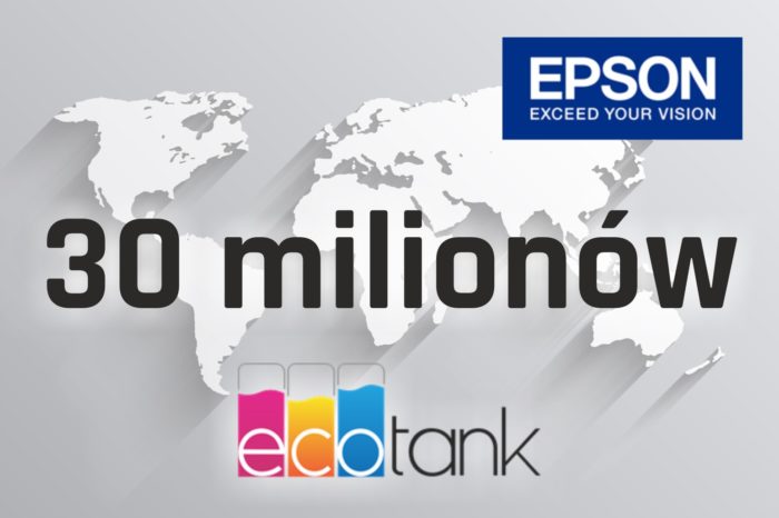 EPSON ogłosił że na całym świecie sprzedano już ponad 30 mln urządzeń atramentowych z serii Epson EcoTank ITS