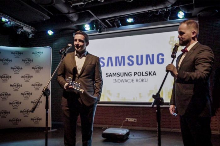 Samsung Polska zdobywcą IT Champion 2018 podczas gali Mistrzowie Nowych Technologii dla Najbardziej Innowacyjnej firmy w 2018 roku.