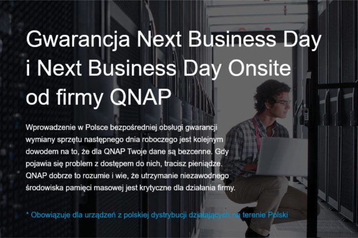 QNAP – renomowany dostawca wielofunkcyjnych serwerów NAS dla biznesu – zdecydował się na uruchomienie gwarancji Next Business Day oraz Next Business Day Onsite.