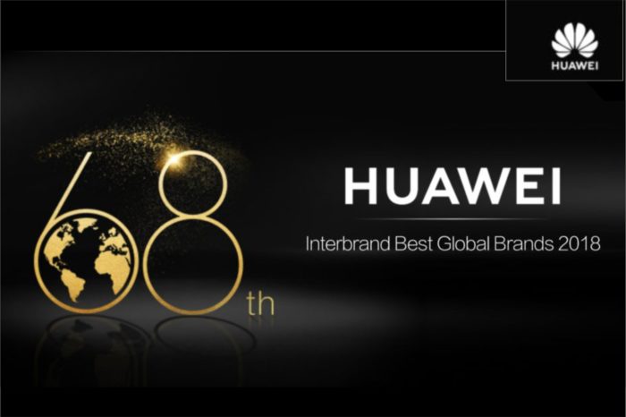 Huawei zajmuje 68 miejsce w rankingu Interbrand Best Global Brands 2018, opracowanego przez wiodącą firmę konsultingową Interbrand.