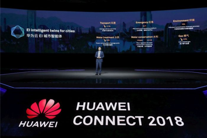 HUAWEI CONNECT SHANGHAI 2018 „Activate Intelligence” – Huawei Cloud zaprezentował rozwiązanie Huawei Cloud EI Intelligent Twins – inteligentne cyfrowe bliźniaki dla miast.