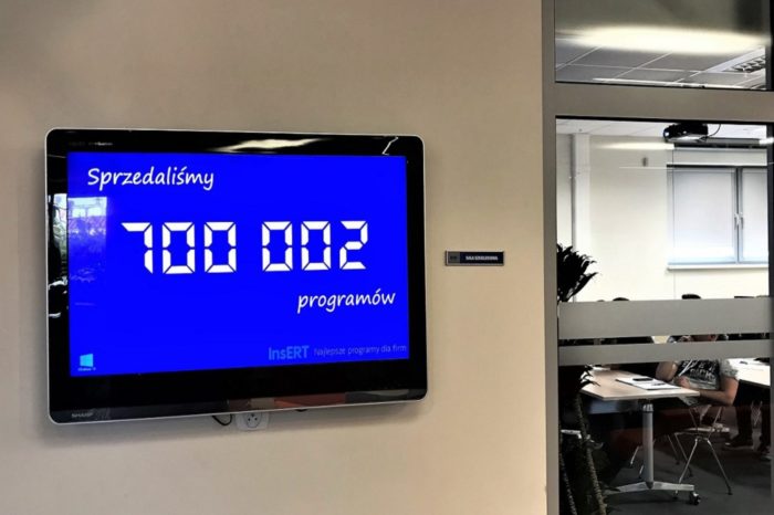 InsERT S.A., lider rynku oprogramowania dla małych i średnich firm, ustanawia nowy rekord - sprzedał łącznie 700 tys. licencji własnych programów.