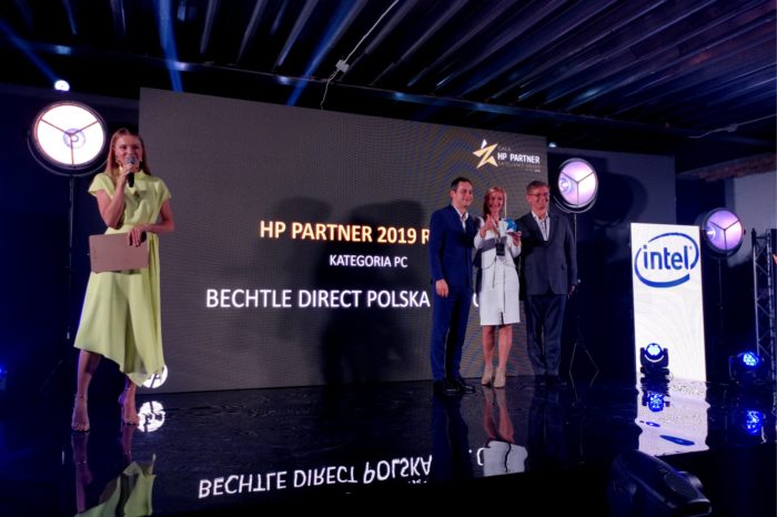 BECHTLE DIRECT POLSKA Sp. z o.o. partnerem roku 2019 firmy HP Inc Polska w kategorii PC.