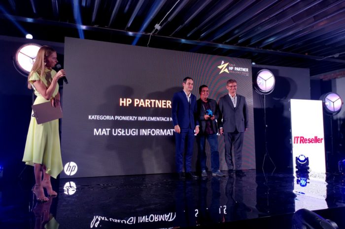 MAT Usługi Informatyczne uhonorowane tytułem Pioniera Implementacji Nowych Technologii, przez HP Inc Polska.