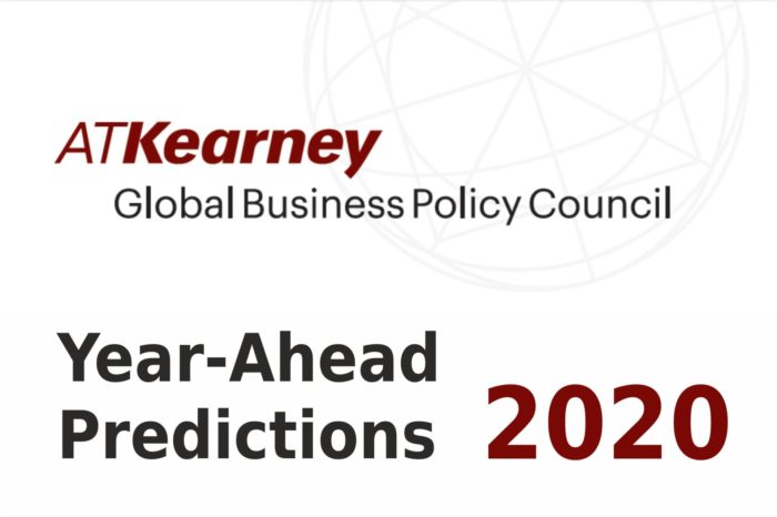 Globalna firma doradcza A.T. Kearney opublikowała wyniki corocznego raportu Year-Ahead Predictions zawierające przewidywania 10 najważniejszych wydarzeń i trendów w 2020 roku.