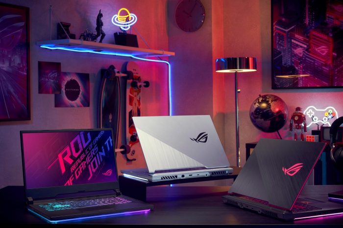 ASUS prezentuje nowe modele laptopów dla graczy. Nowe laptopy gamingowe z serii Republic of Gamers wyposażone zostały w procesory Intel Core 10 generacji.