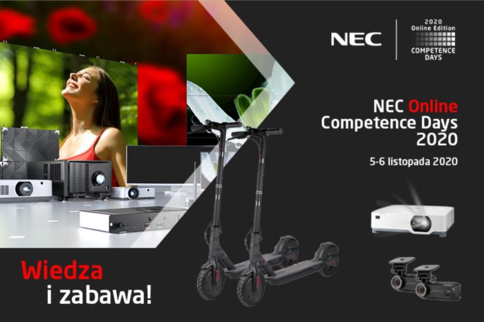 NEC Online Competence Days 2020 - Kolejna odsłona flagowej konferencji organizowanej przez NEC Display Solutions odbędzie się tym razem jako event online w dniach 5-6 listopada!