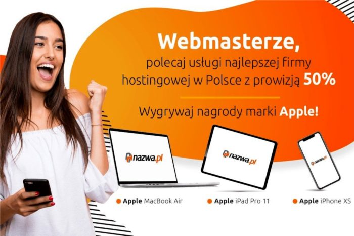 MacBook Air, iPad Pro 11 czy iPhone XS to główne nagrody w konkursie zorganizowanym przez nazwa.pl, skierowanym do webmasterów i osób zajmujących się obsługą informatyczną firm, ale udział może wziąć w nim każdy!