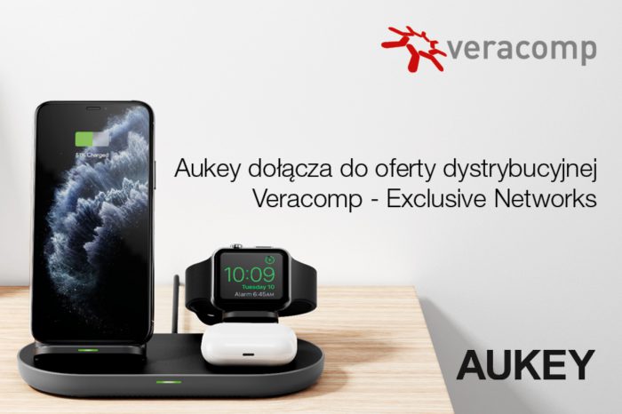 Veracomp – Exclusive Networks Poland rozpoczęło dystrybucję produktów firmy Aukey, rozszerzajac swoją ofertę w zakresie akcesoriów do urządzeń mobilnych.