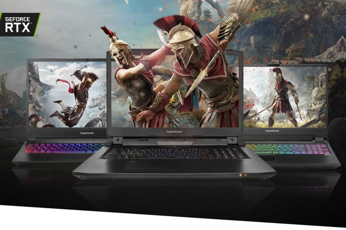 Laptopy dla graczy Hyperbook z kartami graficznymi NVIDIA GeForce RTX 3000 z miłym dodatkiem: subskrypcją usługi cloud gamingowej GeForce NOW.