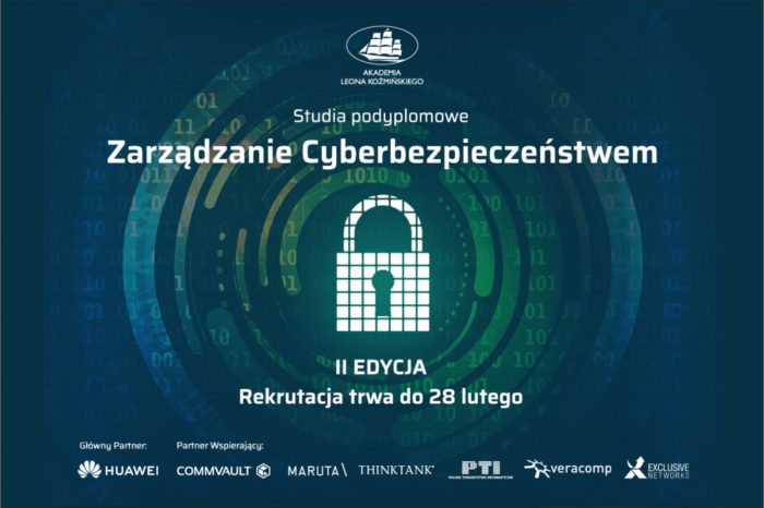 Zarządzanie Cyberbezpieczeństwem – rusza druga edycja innowacyjnych studiów podyplomowych na Akademii Leona Koźmińskiego, między innymi przy współracy z Huawei, Commvault, Veracomp Exclusive Networks.