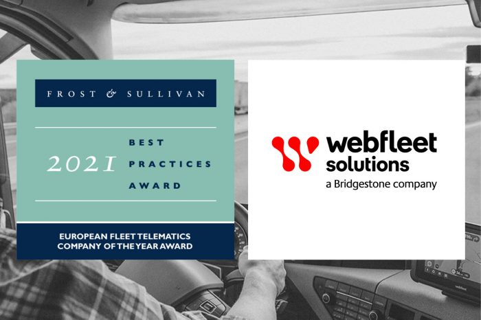 Webfleet Solutions, lider w branży zarządzania flotą, został wyróżniony przez Frost & Sullivan tytułem Europejskiej Firmy Telematycznej Roku 2021.